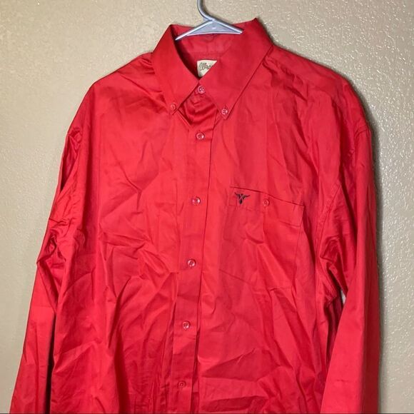 Wrangler 20X Mens red long sleeve button down‎ - Picture 2 of 9